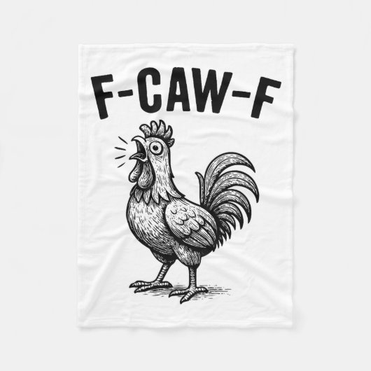 Couverture Polaire Funny F-caw-f Chicken Graphic Sarcastic Bird (Devant)