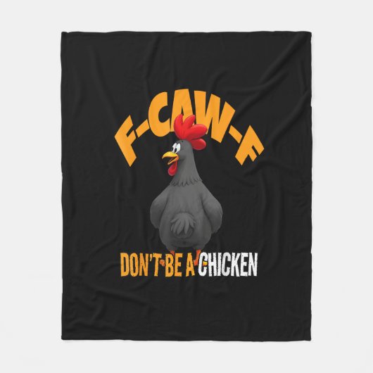 Couverture Polaire Funny F-Caw-F Don't A Chicken F-Caw-F Rooster (Devant)