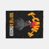 Couverture Polaire Funny F-caw-f Don't Be A Chicken Fcawf Black Roost (Devant (Horizontal))