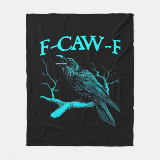 Couverture Polaire Funny F-Caw-F Humor Crow Gothic (Devant)