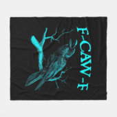 Couverture Polaire Funny F-Caw-F Humor Crow Gothic (Devant (Horizontal))