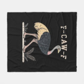 Couverture Polaire Funny F-Caw-F Ostrich F-Caw-F Rooster Bird Crow Cl (Devant (Horizontal))