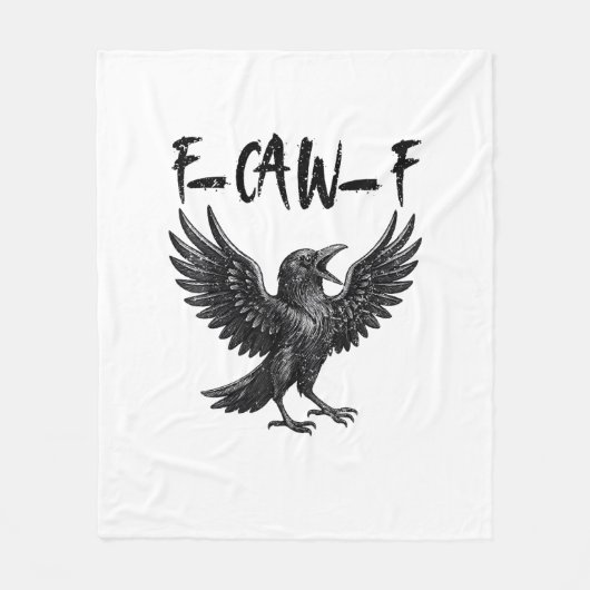 Couverture Polaire Funny F-Caw-F Raven Bird Cawing Graphic F-Caw-F Cr (Devant)
