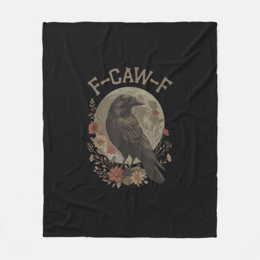 Couverture Polaire Funny F-Caw-F Raven Bird Saying Graphic F-Caw-F Cr (Devant)