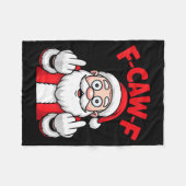 Couverture Polaire Funny F-caw-f Santa Middle Finger Sarcastic Xmas P (Devant (Horizontal))