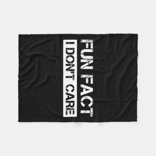Couverture Polaire Funny Fact I Don't Care Motivational Quotes Long S (Devant (Horizontal))