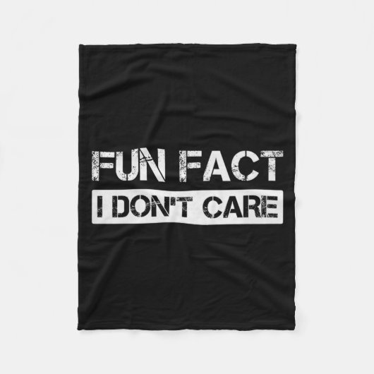 Couverture Polaire Funny Fact I Don't Care Motivational Quotes Premiu (Devant)
