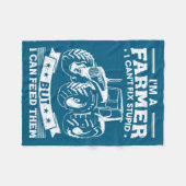 Couverture Polaire Funny Farming Tractor I'm A Farmer I Feed People (Devant (Horizontal))