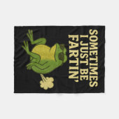 Couverture Polaire Funny Fart Meme Sometimes I Just Be Farting Frog  (Devant (Horizontal))