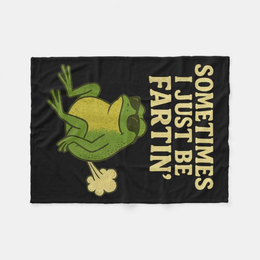 Couverture Polaire Funny Fart Meme Sometimes I Just Be Farting Frog  (Devant (Horizontal))
