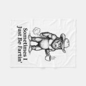 Couverture Polaire Funny Farting Bigfoot Cowboy Sometimes I Just Be F (Devant (Horizontal))