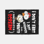 Couverture Polaire Funny Farting Chicken Lover I Dont Fart I Whisper  (Devant (Horizontal))