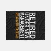 Couverture Polaire Funny Father's Day Retired Under New Management Se (Devant (Horizontal))