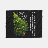 Couverture Polaire Funny Felines Pushing Christmas Tree Ugly Xmas Paj (Devant (Horizontal))