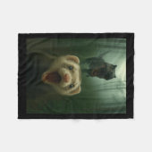 Couverture Polaire Funny Ferret Selfie With T-rex Dinosaur Gifts Men (Devant (Horizontal))