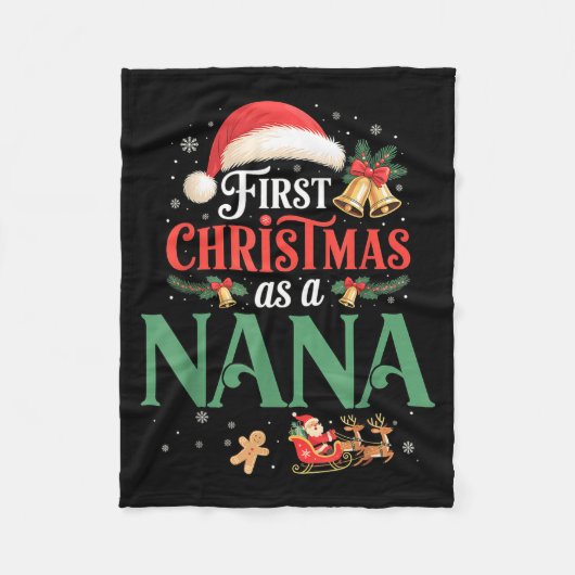 Couverture Polaire Funny First Christmas As A Nana Matching Family Xm (Devant)
