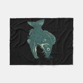 Couverture Polaire Funny Fishing Big Funny Fish With Fisherman Fishin (Devant (Horizontal))
