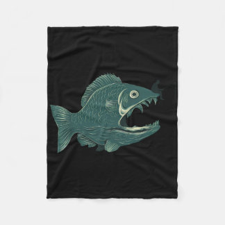 Couverture Polaire Funny Fishing Big Funny Fish With Fisherman Fishin
