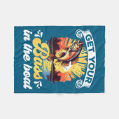 Couverture Polaire Funny Fishing Quote Hooked On B Fishing (Devant (Horizontal))