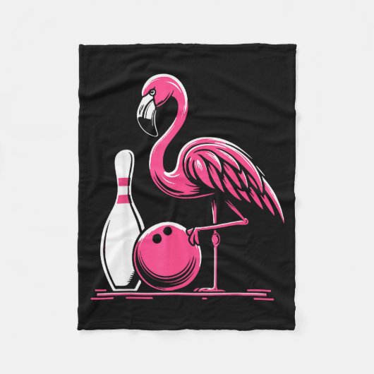 Couverture Polaire Funny Flamingo Bowling N Bowl Bowler (Devant)