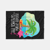 Couverture Polaire Funny Flamingo Flocking Around The Christmas Tree (Devant (Horizontal))