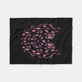 Couverture Polaire Funny Flamingo Halloween (Devant (Horizontal))