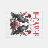 Couverture Polaire Funny Floral Heart Raven F-caw-f Anti Valentin's D (Devant (Horizontal))