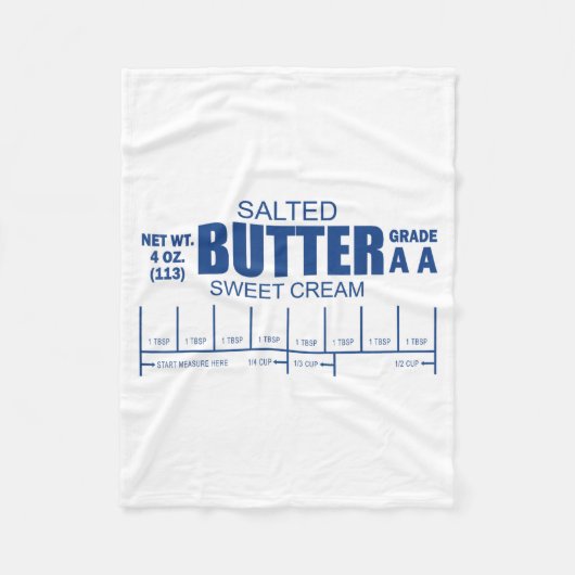 Couverture Polaire Funny Foodie Baker Baking Salted Butter  (Devant)