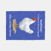 Couverture Polaire Funny Fowl Language Urban Chicken Farmer (Devant (Horizontal))