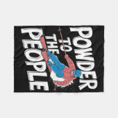 Couverture Polaire Funny Freeride Skier Skiing Quote - Powder To The  (Devant (Horizontal))