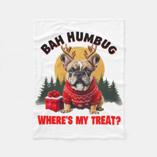 Couverture Polaire Funny French Bulldog h Humbug Where's My Treat' 
