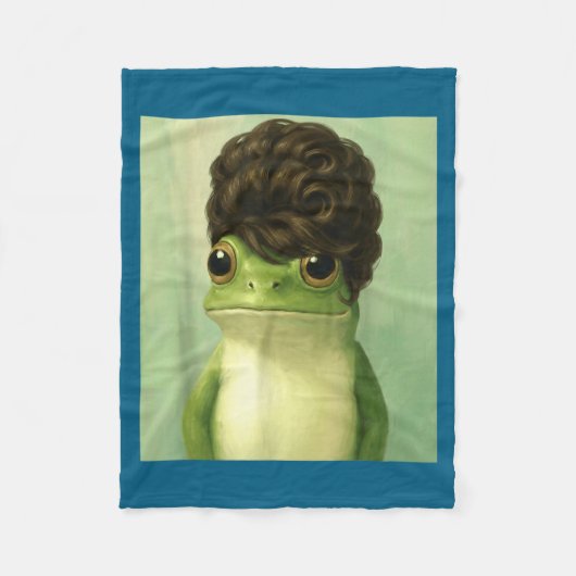 Couverture Polaire Funny Frog Beehive Bob Haircut Meme  (Devant)