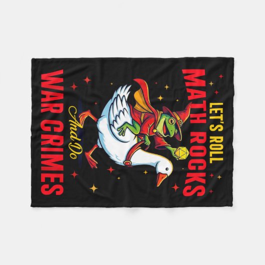 Couverture Polaire Funny Frog Let's Roll Math Rocks And Do War Crimes (Devant (Horizontal))