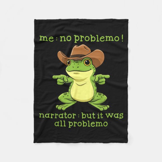 Couverture Polaire Funny Frog Me No Problemo Narrator But It Was All  (Devant)