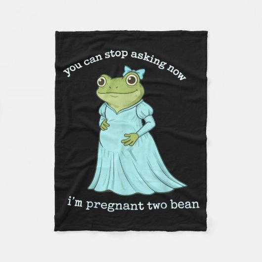 Couverture Polaire Funny Frog Pregnancy Announcement Medieval Pregnan (Devant)