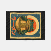 Couverture Polaire Funny Frog Ramen Kawaii Retro Japanese Rising Sun (Devant (Horizontal))