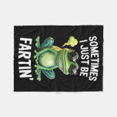 Couverture Polaire Funny Frog - Sometimes I Just Be Fartin'  (Devant (Horizontal))