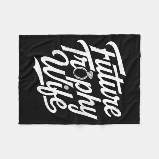 Couverture Polaire Funny Future Trophy Wife Engagement Bride Sarcasti (Devant (Horizontal))