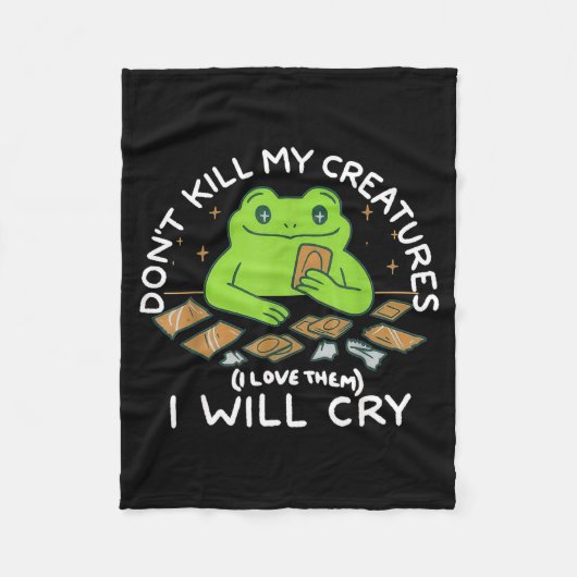 Couverture Polaire Funny Gamer Don’t Kill My Creatures I Will-cry Fro (Devant)