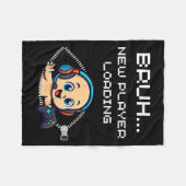 Couverture Polaire Funny Gamer Pregnancy Announcement – Bruh New Play (Devant (Horizontal))