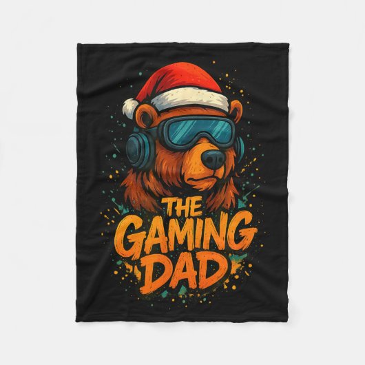 Couverture Polaire Funny Gaming Dad Christmas Outfit Gamer Gift  (Devant)