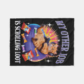 Couverture Polaire Funny Gaming Gamer Cat  (Devant (Horizontal))