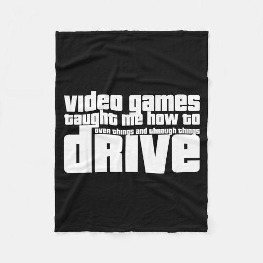 Couverture Polaire Funny Gaming New Driver Video Game Driving Instruc (Devant)