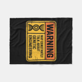 Couverture Polaire Funny Genetic Engineering Warning Sign Bioengineer (Devant (Horizontal))