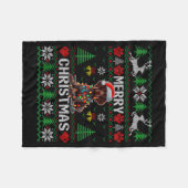 Couverture Polaire Funny German Shorthaired Inter Dog Ugly Xmas Sweat (Devant (Horizontal))