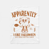 Couverture Polaire Funny Ghost Apparently, I Like Halloween  (Devant)