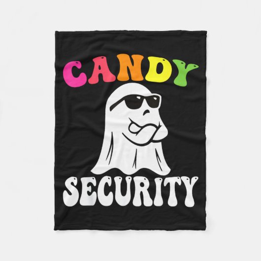 Couverture Polaire Funny Ghost Candy Security Halloween Costume Hallo (Devant)