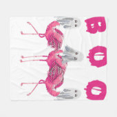 Couverture Polaire Funny Ghost Flamingo Boo Halloween Costume Toxits (Devant (Horizontal))