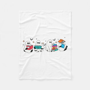 Couverture Polaire Funny Ghost Lecture Livres Enseignant Halloween Éf