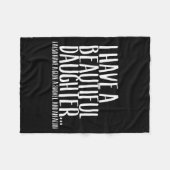 Couverture Polaire Funny Gif For Dad Don't Mess With My Daughter  (Devant (Horizontal))